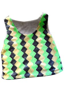 ASTAR Women's Sleeveless Tank Tops O-neck Vest Sequin Crop Tops (Green)  