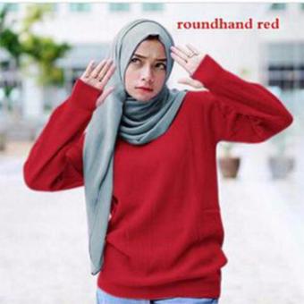 Ataya Roundhand Sweater Merah Best Seller  