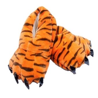 Autumn and Winter Super Soft and Warm Tiger Claws Shape of Cotton Slippers  