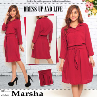 Ayako Fashion Dress Marsha - REI (Merah)  
