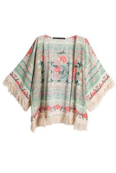Azone Kimono Floral Coat (Multicolor) - intl  