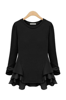 Azone Long Sleeve Women T Shirt Tops (Black)   