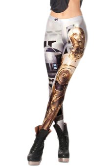 Azone Printed High Waisted Stretch Skinny Leggings (Multicolor)   