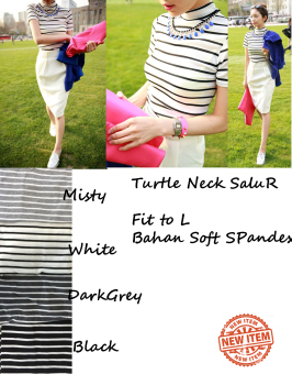 Azure Fashion TurtleNeck Salur - White  
