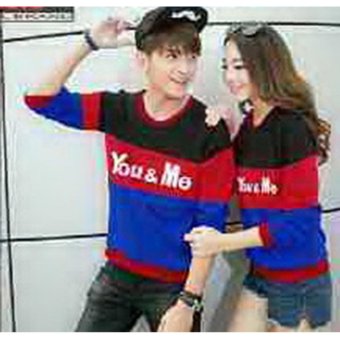 Baju Couiple Hoodie Couple / Sweater Baju Pasangan You % Me Black Red Blue  