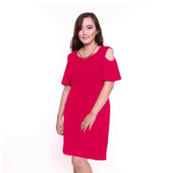 Baju Island Scarlet Dress Hamil & Menyusui [Rose Pink]  