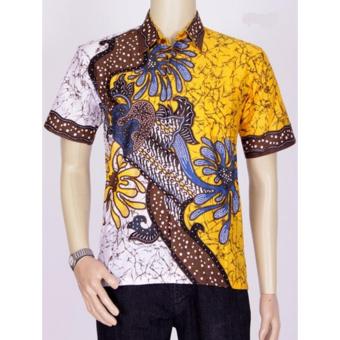 Baju Kemeja Batik Pria - Kuning  