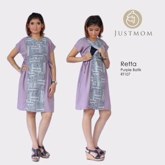 Baju Menyusui Batik Justmom Retta Purple  