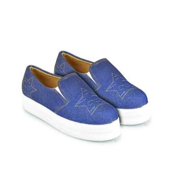 Baraya fashion - Sepatu Kasual Wanita Biru Denim DON 003  