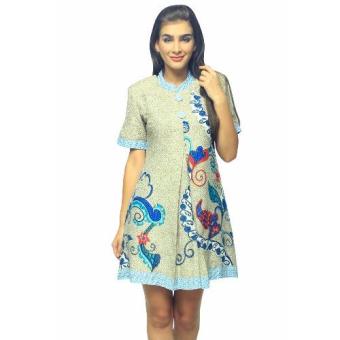 Batik Arjunaweda Sackdress Wanita - Keong Liris - Hijau  