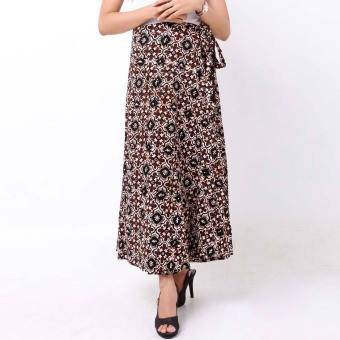 Batik Distro R1067 Rok Wanita Lilit Jarik - Coklat  