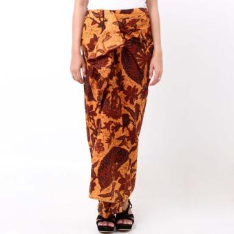 Batik Distro R1180 Rok Wanita Panjang Jarik Belah - Coklat  