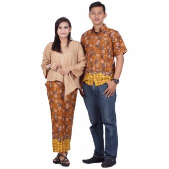 Batik putri ayu batik couple dress katun premium srd201 [Cokelat]  