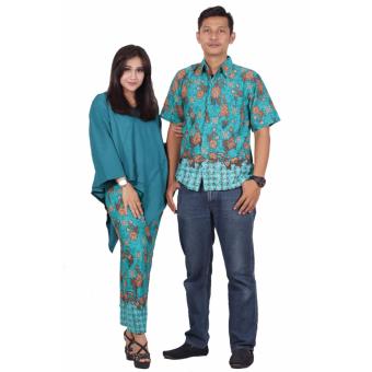 Batik putri ayu batik couple dress katun premium srd201 [Hijau]  