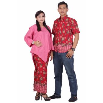 Batik putri ayu batik couple dress katun premium srd201 [Pink]  