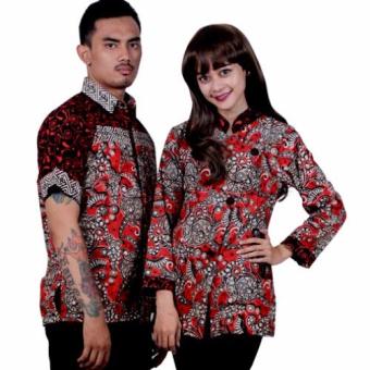 Batik Putri Ayu Solo Batik Sarimbit Blouse SRB13-orange  