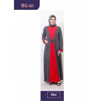 Believe AG-01 Baju Muslim Baju Hijab Baju Muslim Modern Wanita Baju Muslim Gamis Dress Kaos Abu  