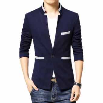 Best Blazer Pria - Casual Style One Button - Navy(Int:S)  