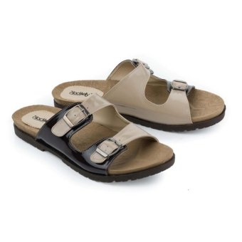 Blackkelly Sandal Flat Wanita Brisa LTE 823 - Coklat  