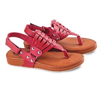 Blackkelly Sandal Teplek Tali Morwenna LGT 516 - Merah Coklat  