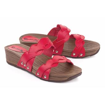Blackkelly sandal wanita 58- merah coklat  
