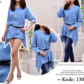 Blouse asymetris denim  