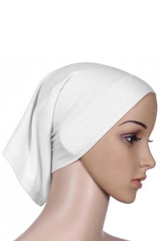 Bluelans Islamic Muslim Women's Head Scarf Cotton Hijab Cover Headwrap Bonnet White - Intl  