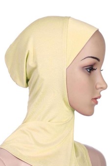 Bluelans Muslim Full Cover Inner Hijab Cap Islamic Underscarf Neck Head Bonnet Hat Beige  