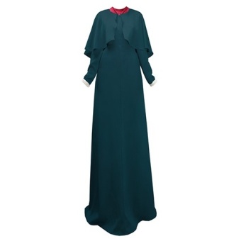 Bluelans Women Abaya Islamic Jilbab Arab Muslim Long Sleeve Maxi Dress M(Green)  