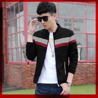 Bosbaju Jaket Fashion pria Flint Hitam  