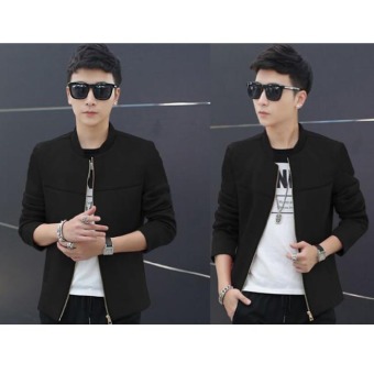 Bosbaju jaket fashion style pria - LAZ093 - hitam  