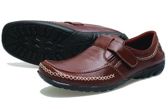 BSM Soga BFZ 202 Sepatu Loafer/ Formal/ Kerja Pria Kulit Asli - Elegan - Coklat  