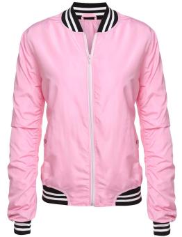 C1S Sport Baseball Jacket Coat Outwear(Pink) - intl  