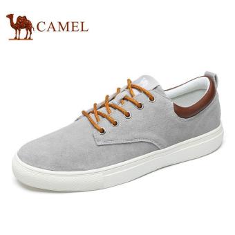 Camel Men's Casual Fabirc Lace-up Shoes Flat Shoes(Grey) - intl  