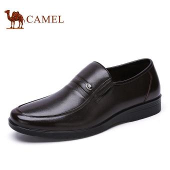 Camel Men's Casual Leather Slip On Shoes Classic Modern Dress Shoes(Brown) - intl  
