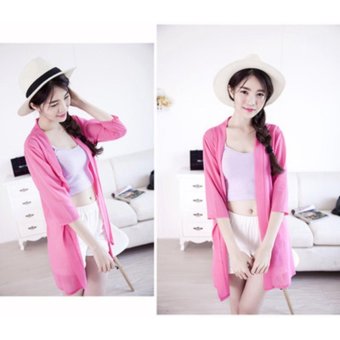 Cardigan Sunscreen Anti-ultraviolet Sunscreen Chiffon Shirt Shawl Summer Thin Women's Jacket - intl  