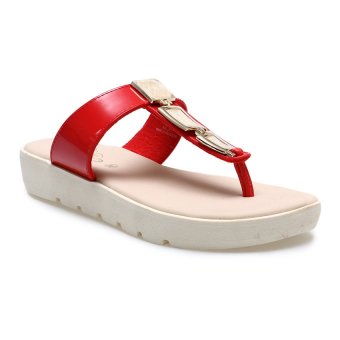 Carvil Glazy-05L Casual Sandal Wanita - Merah  