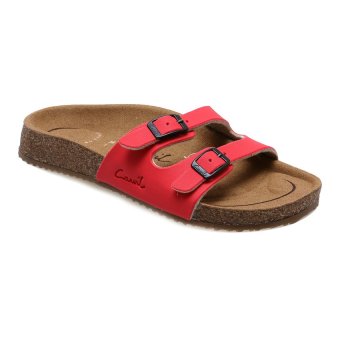 Carvil Khanza - 05L Footbed Sandal Wanita - Merah  