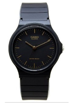 casio analog jam tangan unisex hitam karet casio analog jam tangan unisex hitam karet