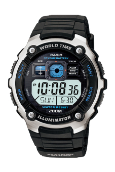 Casio Standard Digital Jam Tangan Pria - Hitam Abu-abu - Strap Resin - AE-2000W-1AV  