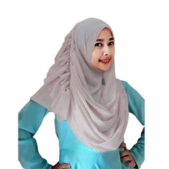 Cassanova Hijab Kerudung Semi Instan - Abu  