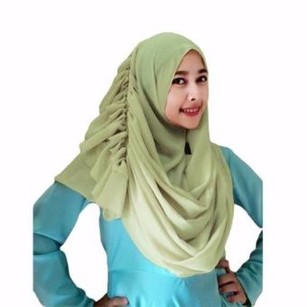 Cassanova Hijab Kerudung Semi Instan - Hijau Olive  