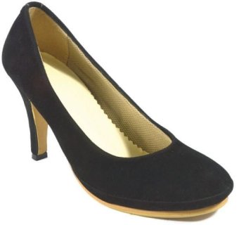 Cassico Ca 141 Sepatu Formal Heels Wanita - Synthetic - Fiber Outsole Hak 7 Cm - Bagus Dan Nyaman - Hitam  