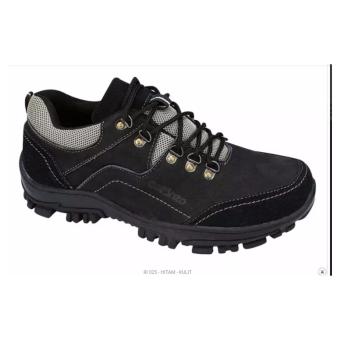 Catenzo sepatu hiking RI 025 kulit - hitam  