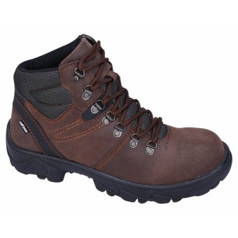 Catenzo Sepatu Safety Pria LIx066 Dark Brown  