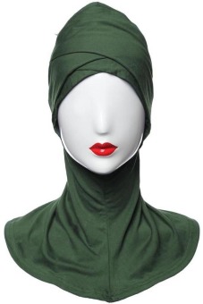 CatWalk Cotton Muslim Inner Hijab Islamic Full Cover Hat Underscarf One Size (Army Green) - intl  