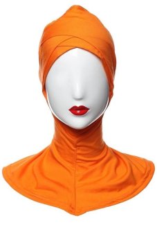 CatWalk Cotton Muslim Inner Hijab Islamic Full Cover Hat Underscarf One Size (Orange) - intl  