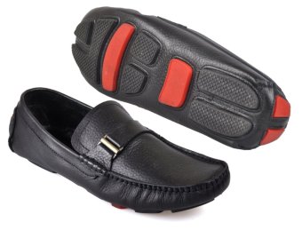 CBR SIX HMC 506 Sepatu Loafers Bisa Buat Kerja - Kulit Asli - Keren - Hitam  