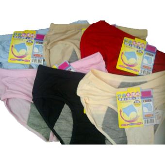 Celana Dalam Wanita Menstruasi ukuran Dewasa 1 Set (3pcs) Putih-Beige-Jambu)  