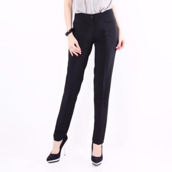 Celana panjang wanita Slim Fit Formal - (Black) C008  